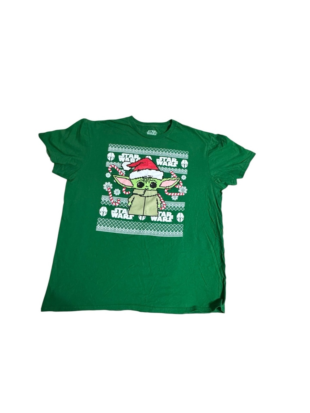 Star Wars Green Baby Yoda Holiday Graphic Tee